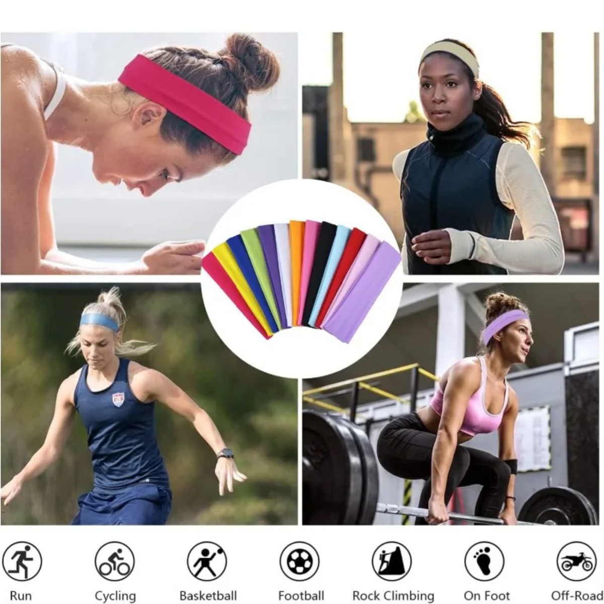 Men'S Yoga Accessories - Elastyczne opaski do włosów w kolorach
