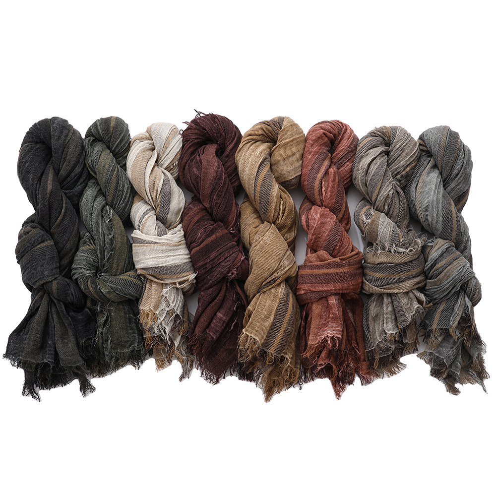 Men'S Accessories Vintage - Szal w paski w stylu vintage,