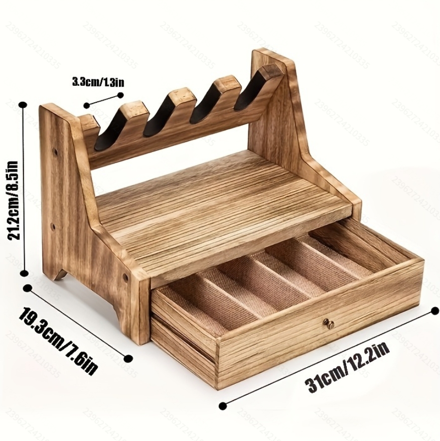 Men Accessories Drawer - Stojak na pistolety z litego drewna