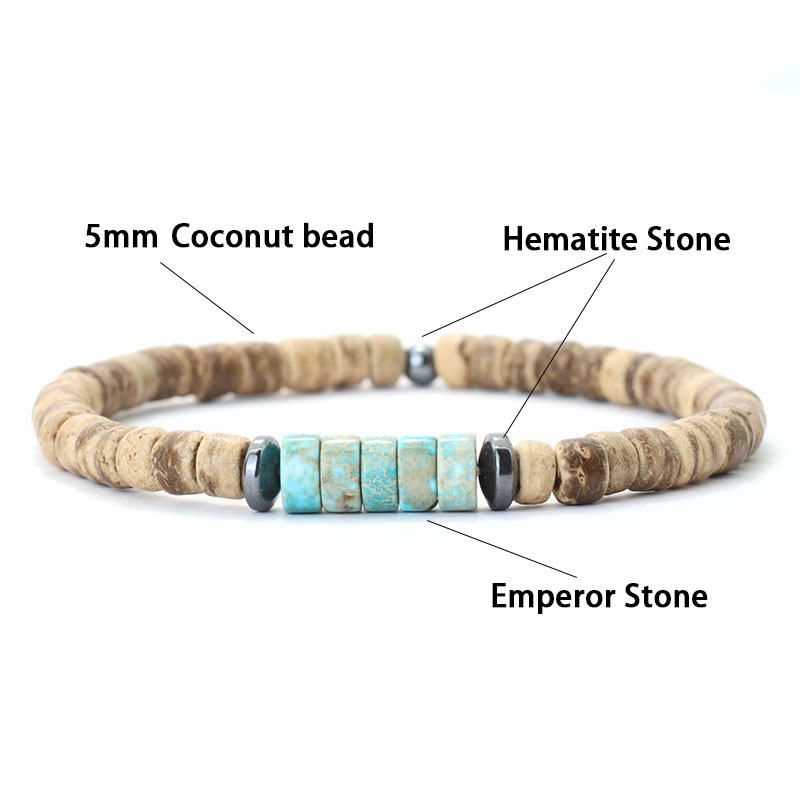 Zestaw 2 bransoletek z natural – Men'S Yoga Accessories recenzja i cena